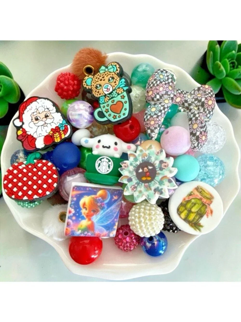 Beads,Focals & Spacers-Mixed Lot-60+ Items-For Beadable Pens, Keychains, Etc. 10